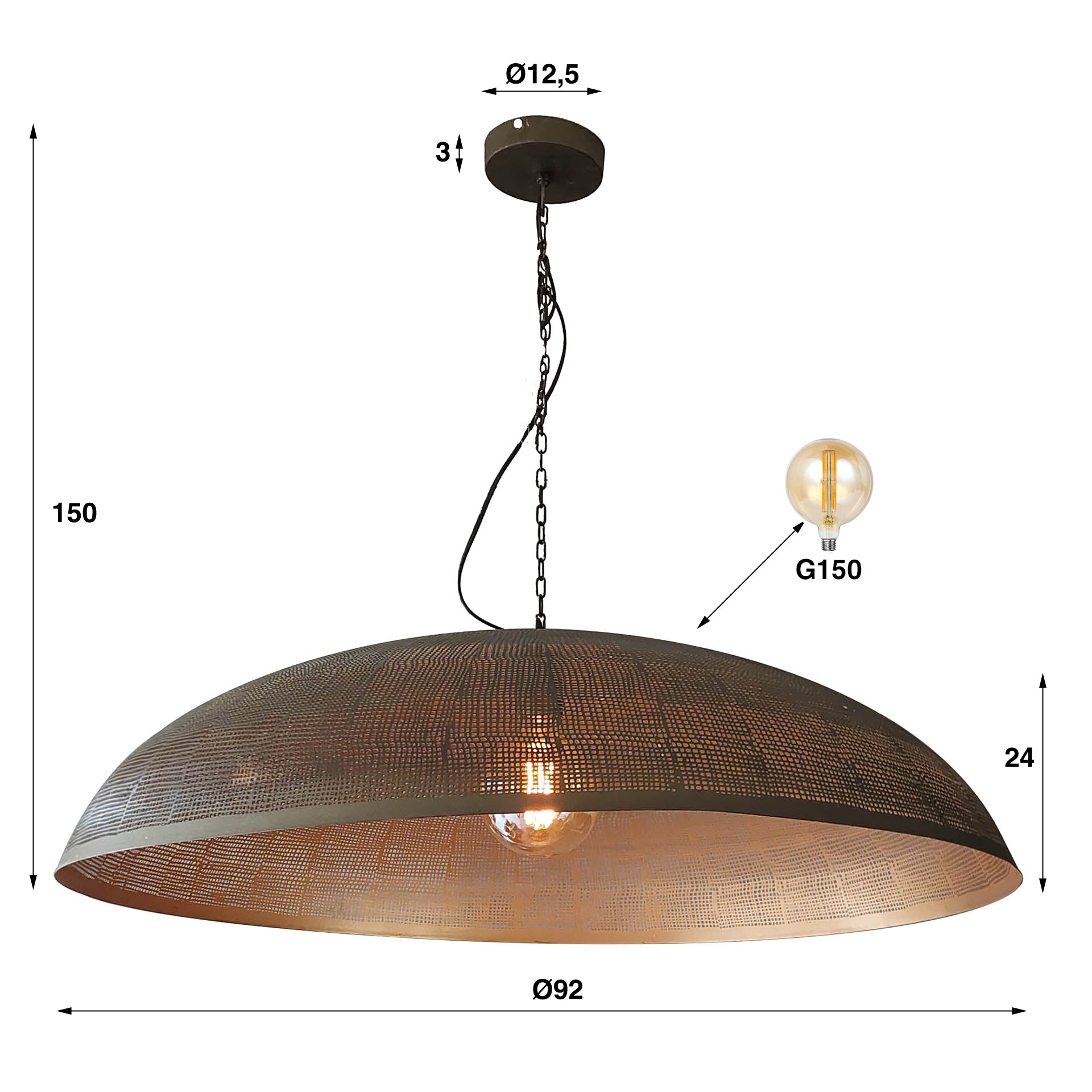Hanglamp Cosmic | Brons Metaal