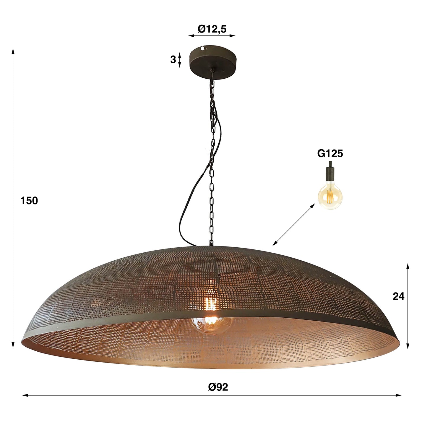 Hanglamp Cosmic | Brons Metaal