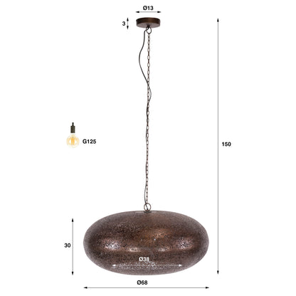 Hanglamp Cielo 68 Cm | Metaal Antiek Koper
