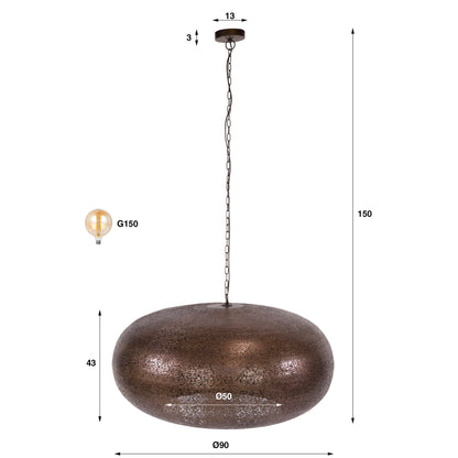 Hanglamp Cielo | Metaal Antiek Koper
