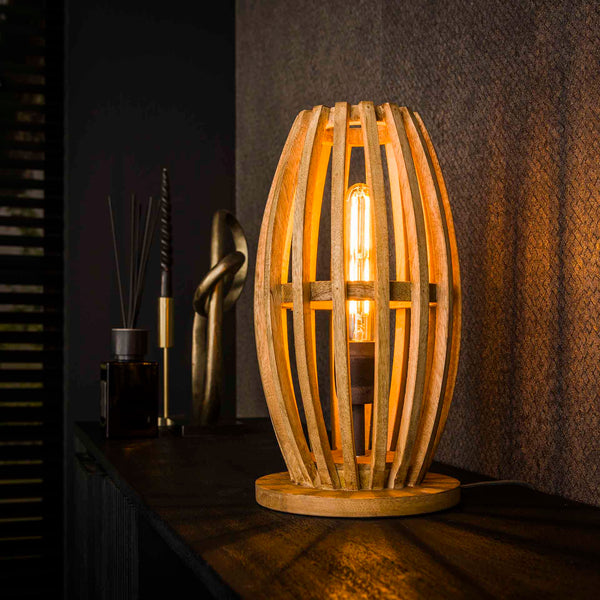 Tafellamp Orbit | Naturel Mangohout