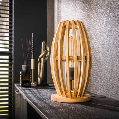 Tafellamp Orbit | Naturel Mangohout