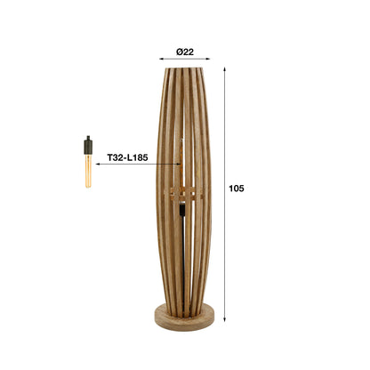 Vloerlamp Orbit | M | Naturel Mangohout