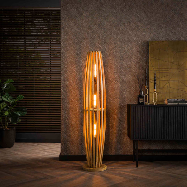 Vloerlamp Orbit | L | Naturel Mangohout