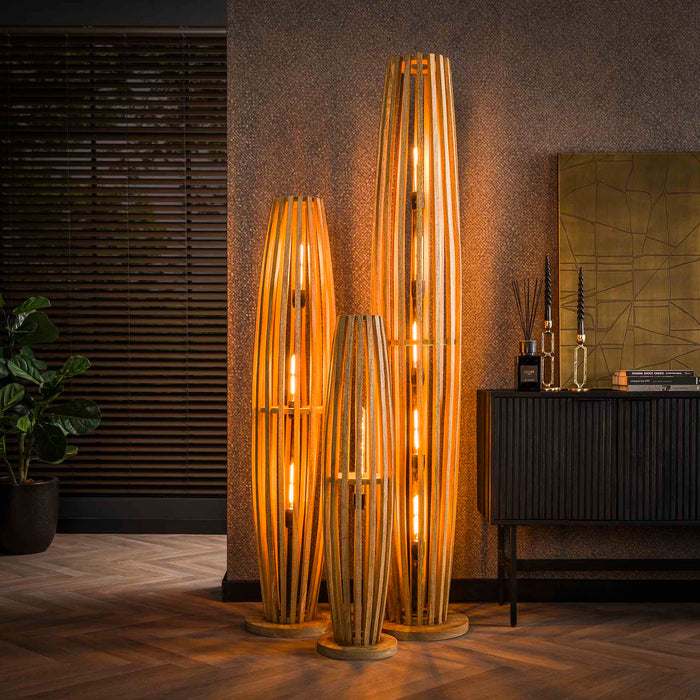 Vloerlamp Orbit | L | Naturel Mangohout