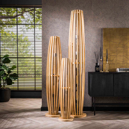 Vloerlamp Orbit | L | Naturel Mangohout