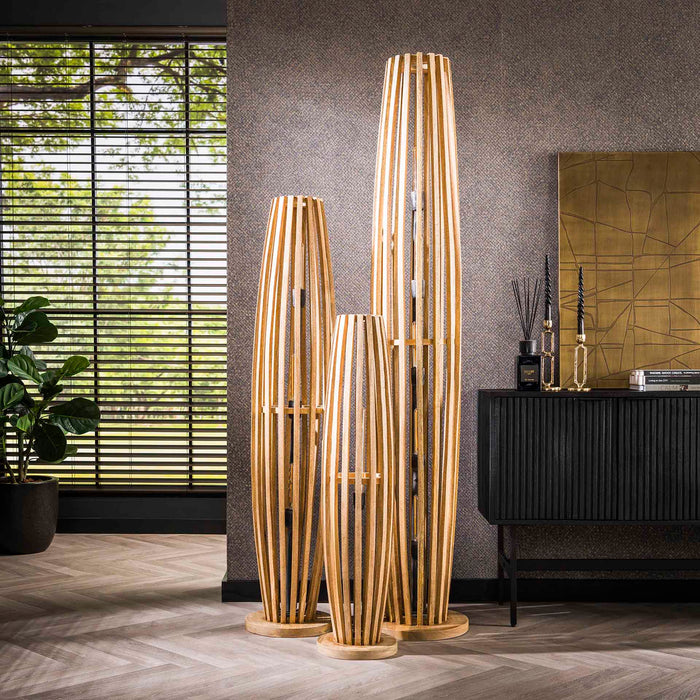 Vloerlamp Orbit | L | Naturel Mangohout