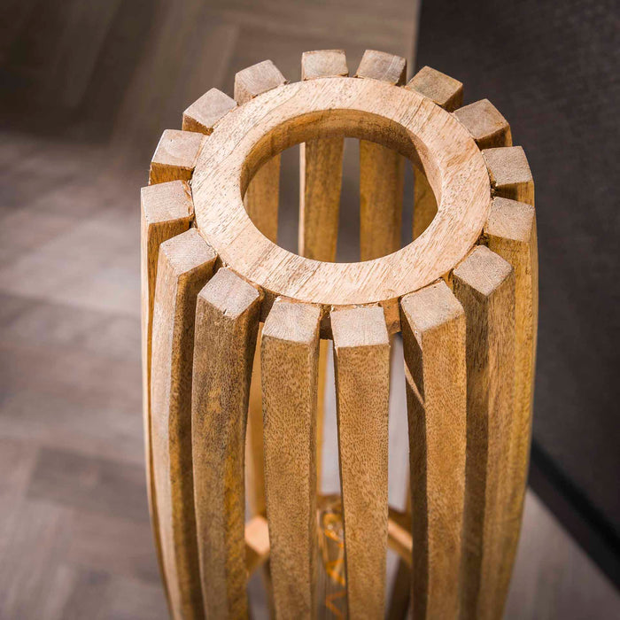 Vloerlamp Orbit | L | Naturel Mangohout