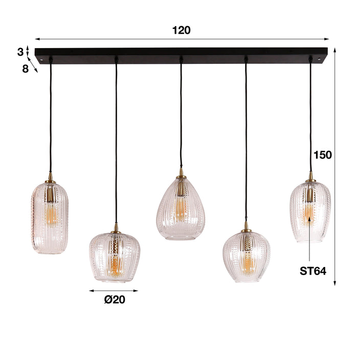 Hanglamp Bruce | Transparant Glas