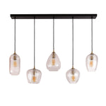 Hanglamp Bruce transparant glas, vooraanzicht op witte achtergrond