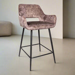 Barstoel Fallow | Kookeiland of Bartafel | Grijs Velvet