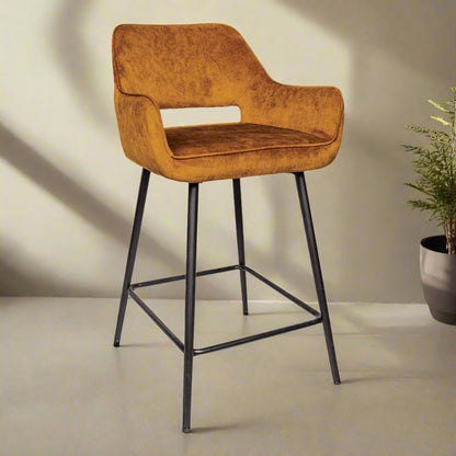 Barstoel Fallow | Kookeiland of Bartafel | Bruin Velvet