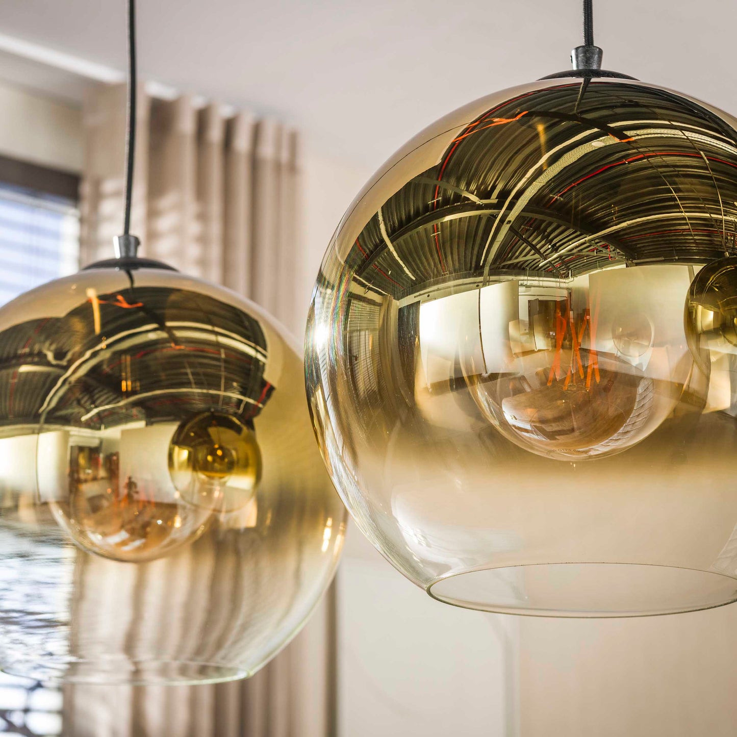Hanglamp Bubble | 3 Lichts | Shaded Goud