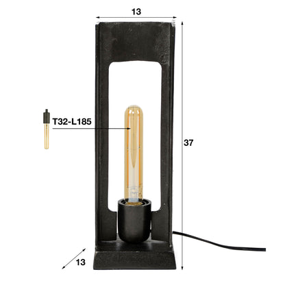 Tafellamp Effort | Zwart Aluminium