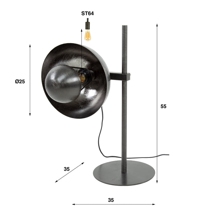 Tafellamp Adjust | Zwart Metaal