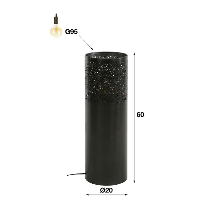 Vloerlamp Cilinder | Small | Zwart