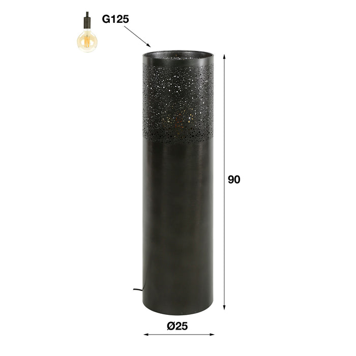 Vloerlamp Cilinder | Medium | Zwart