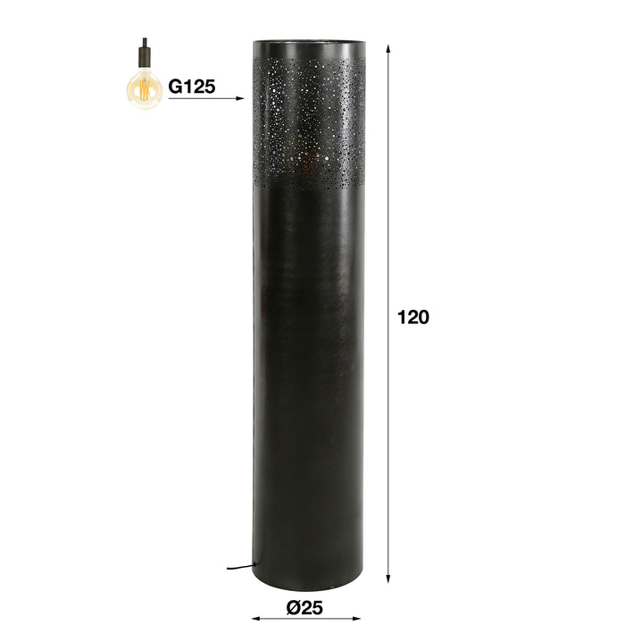 Vloerlamp Cilinder | Large | Zwart
