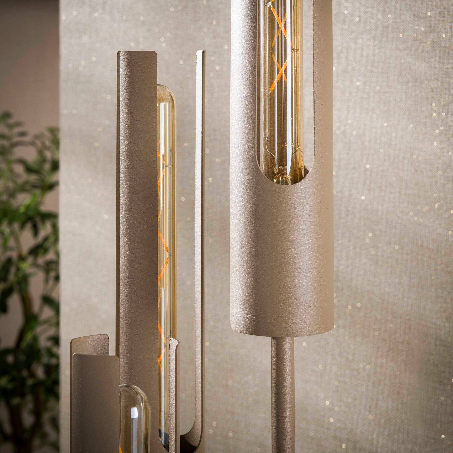 Vloerlamp Tube | 5 lichts | Beige