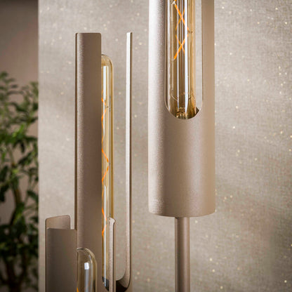 Vloerlamp Tube | 5 lichts | Beige