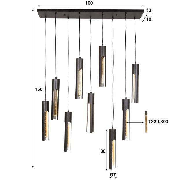 Hanglamp Italy | Metaal Grijs