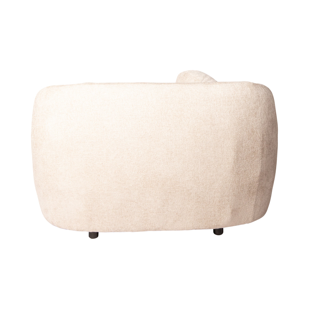 Fauteuil Aphrodite loveseat cream, achteraanzicht op witte achtergrond