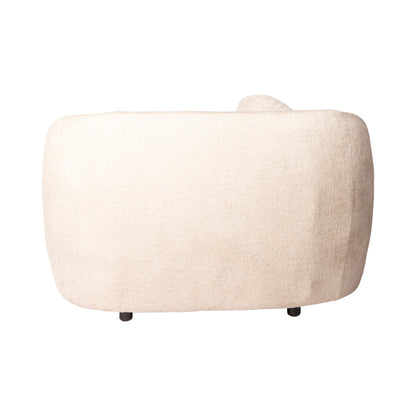 Fauteuil Aphrodite loveseat cream, achteraanzicht op witte achtergrond