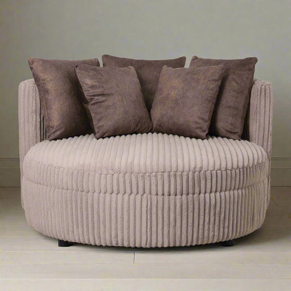 Fauteuil Fayen | Taupe Ribstof
