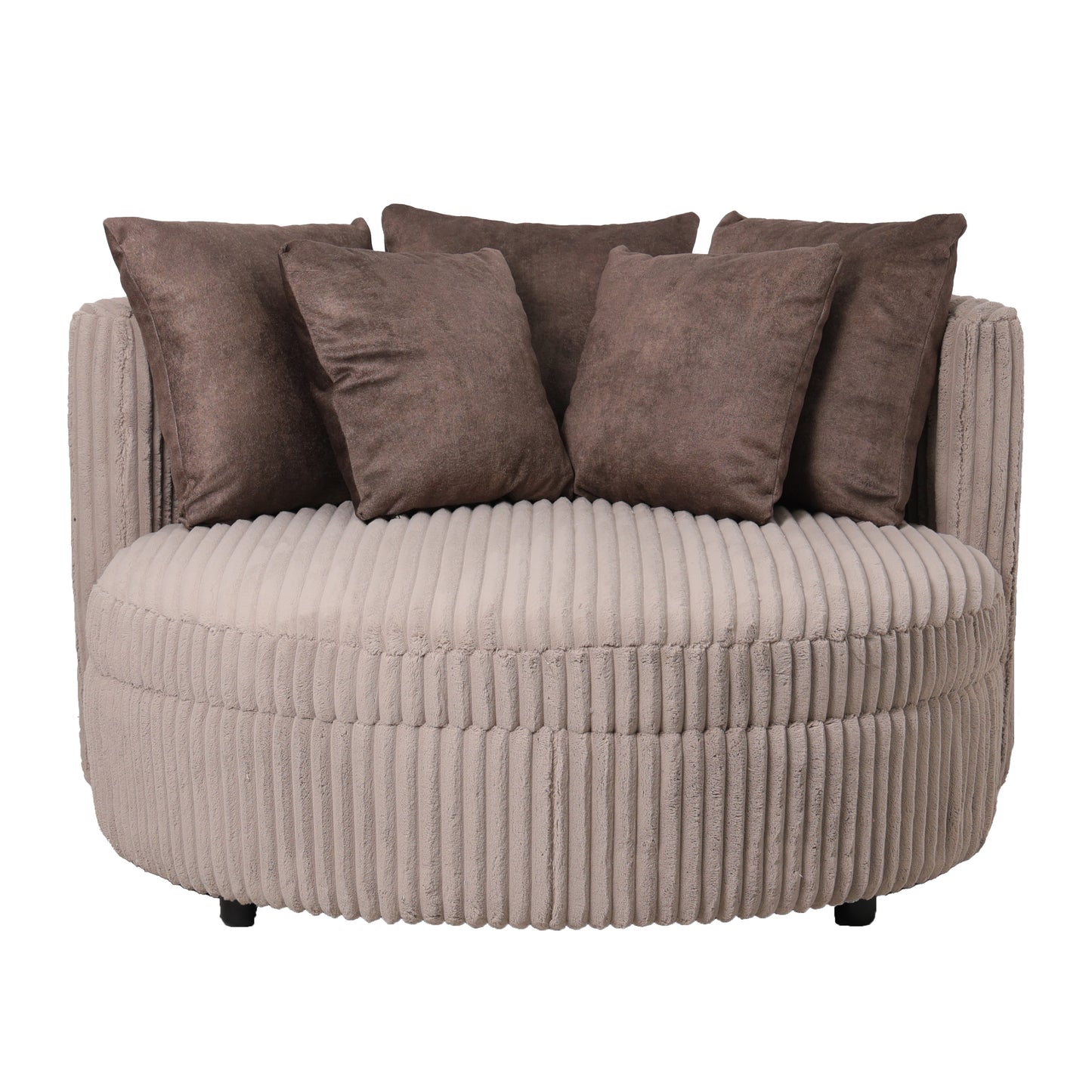 Fauteuil Fayen | Taupe Ribstof