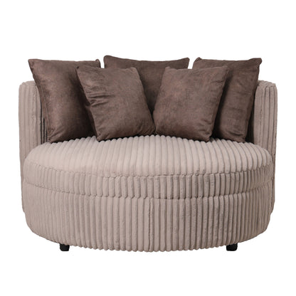 Fauteuil Fayen | Taupe Ribstof
