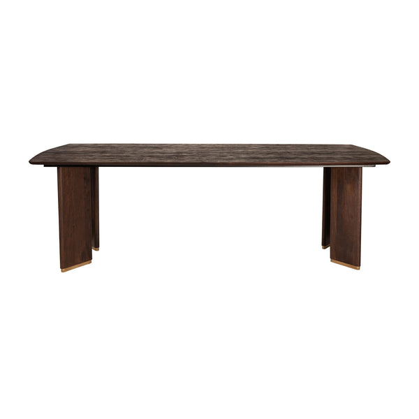 Eettafel Liber | Bruin Mangohout — Vooraanzicht - witfoto