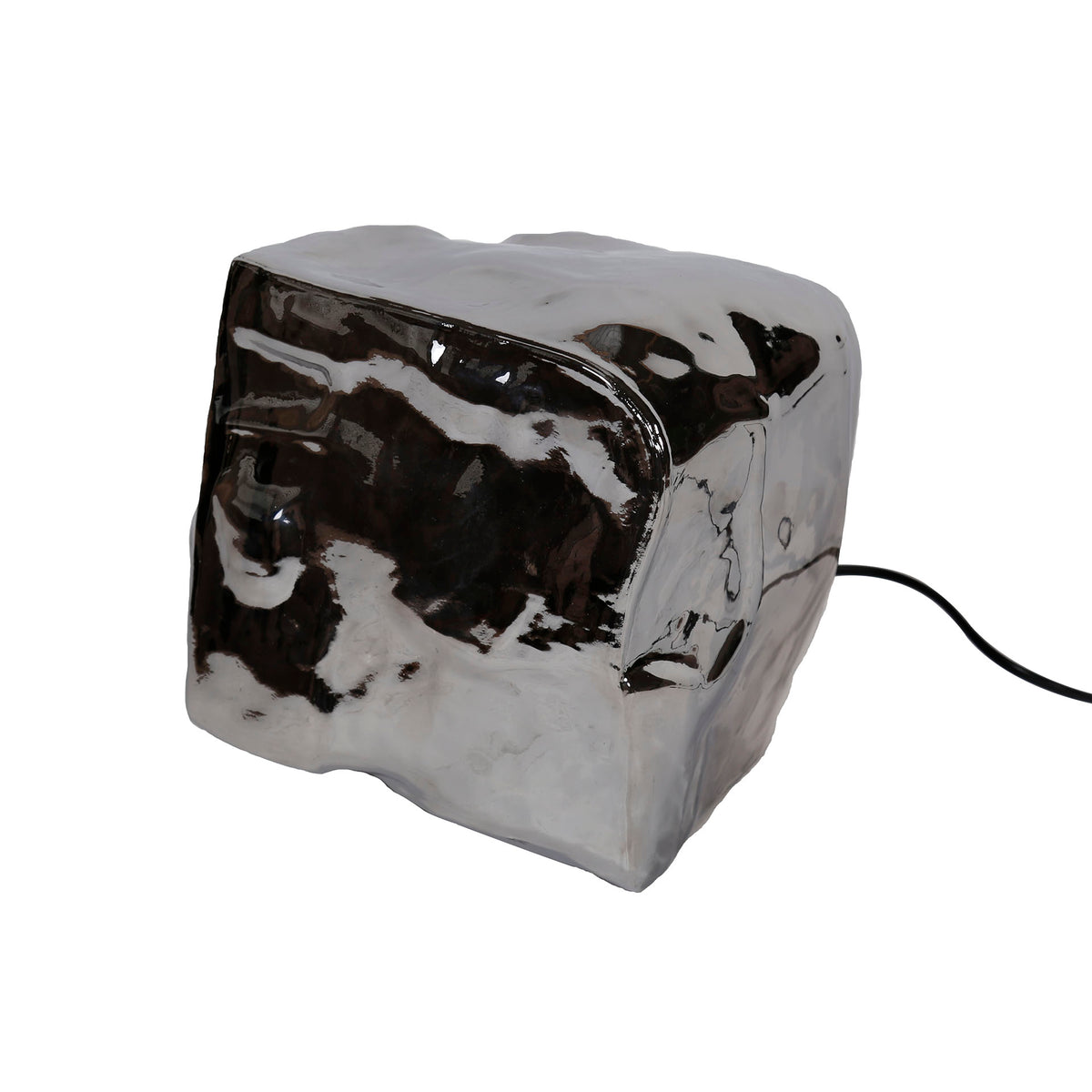 Tafellamp Rock | Chromed Glas