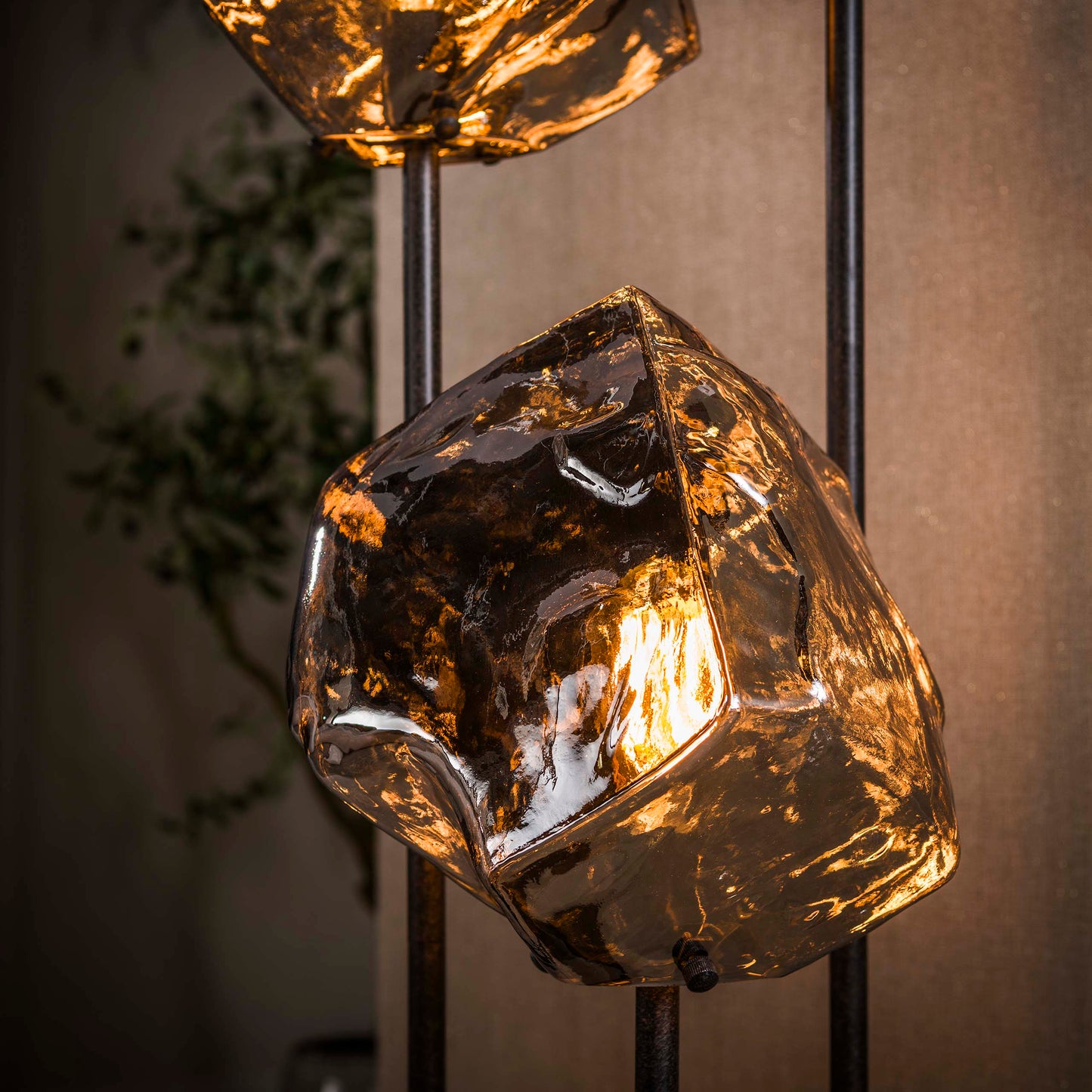 Vloerlamp Rock | Getrapt 3-Lichts | Chroom Glas