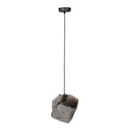 Hanglamp Petra chroom glas, vooraanzicht op witte achtergrond