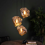 Hanglamp Petra | 3 Lampen | Chrome Glas