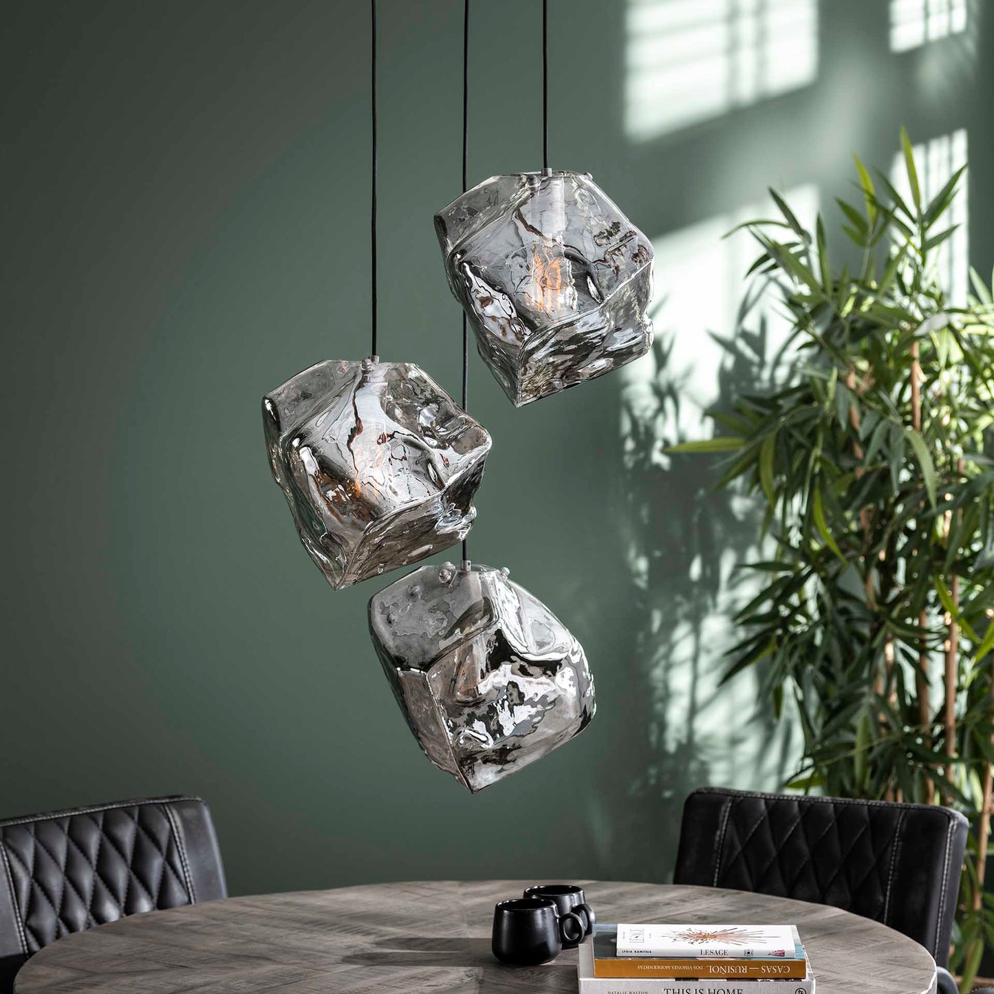 Hanglamp Petra | 3 Lampen | Chrome Glas