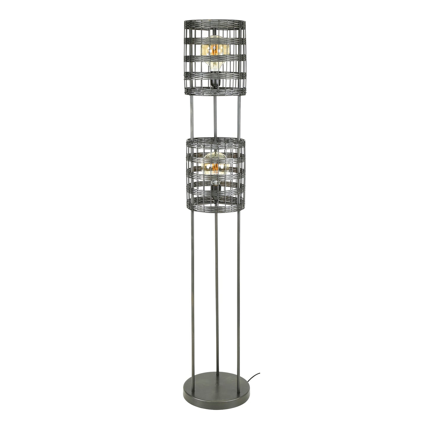 Vloerlamp Metal Blinds | Nikkel | Magazijn leegverkoop — Vooraanzicht - witfoto