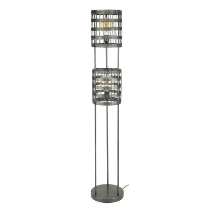 Vloerlamp Metal Blinds | Nikkel | Magazijn leegverkoop — Vooraanzicht - witfoto