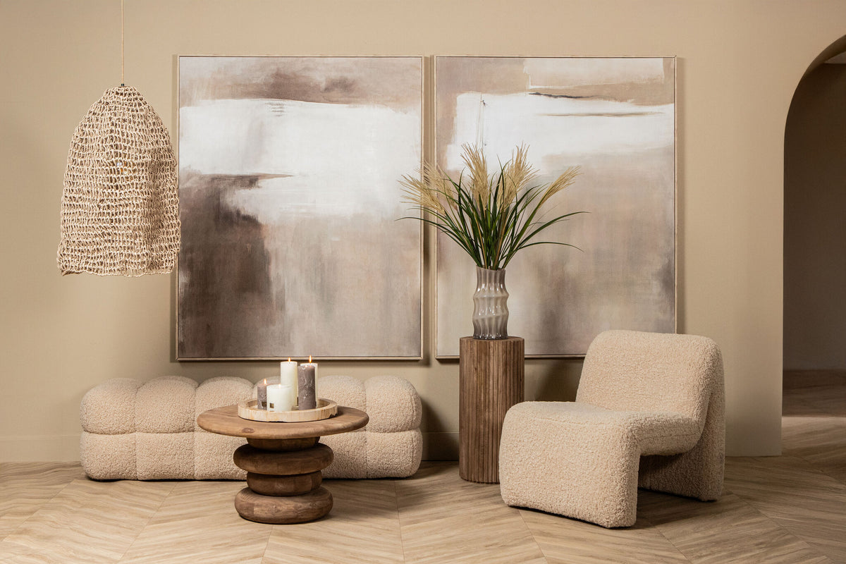 Halbank Teddy | Beige — Vooraanzicht - sfeer