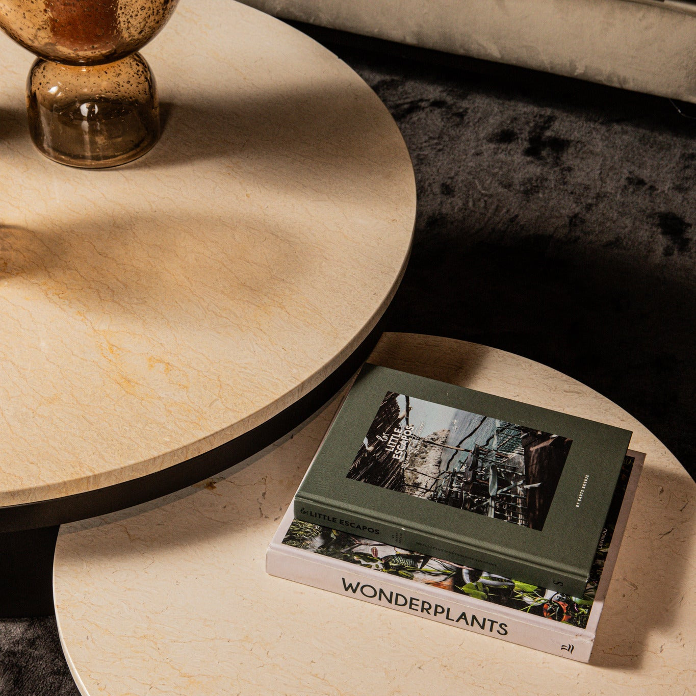 Salontafel Bregt | Hoog | Beige Marmer