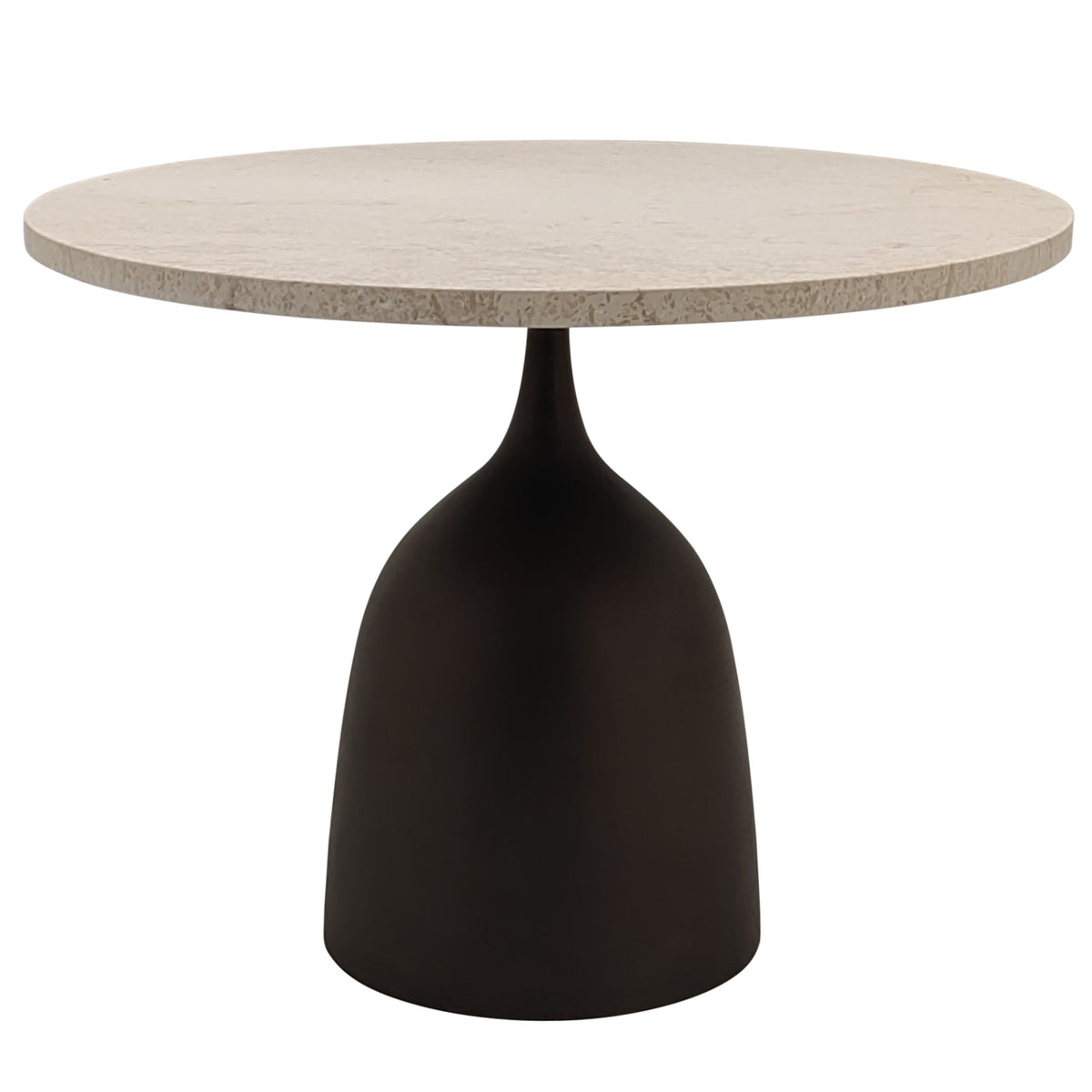 Salontafel Patras beige magazijn leegverkoop, vooraanzicht op witte achtergrond