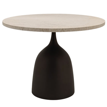Salontafel Patras beige magazijn leegverkoop, vooraanzicht op witte achtergrond