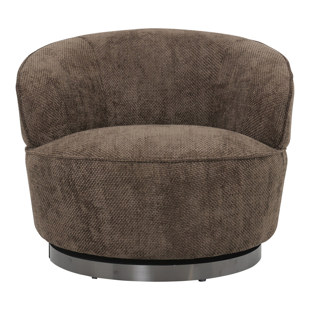 Fauteuil Filou | Bruin stof — Vooraanzicht - witfoto