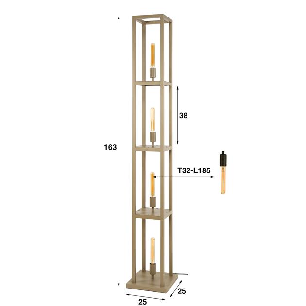 Vloerlamp Veyra | metaal Beige