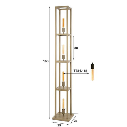 Vloerlamp Veyra | metaal Beige