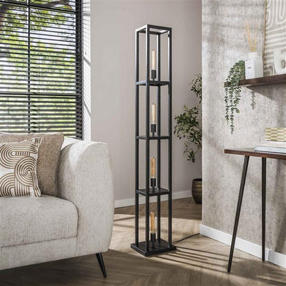 Vloerlamp Veyra | Metaal Zwart