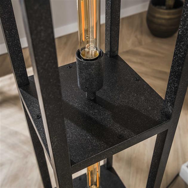 Vloerlamp Veyra | Metaal Zwart