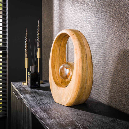 Tafellamp Arch Wood | L | Naturel Mangohout