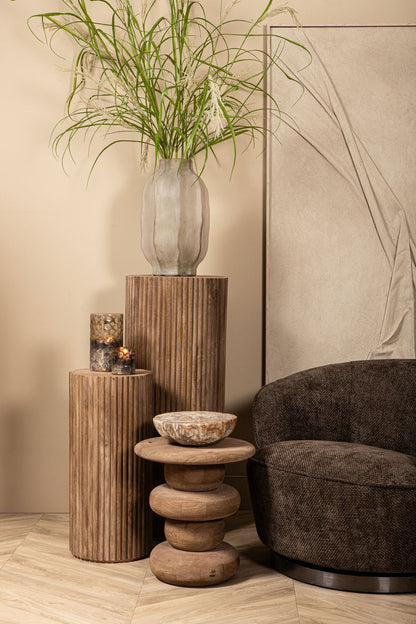 Fauteuil Filou | Bruin stof — Zijaanzicht - sfeer