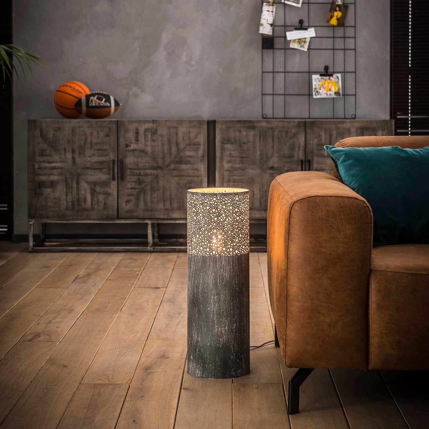 Vloerlamp Cilinder | 20x20x60 | Grijs